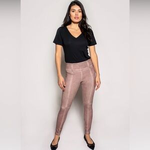 Marrakech Emily Faux Suede Leggings Soft Pink medium